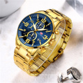 MINI FOCUS 0278 G Quartz Chronograph Fashion Sports NEW Arrival Top Brand Luxury Royal Golden Men Watch Luminous Watches